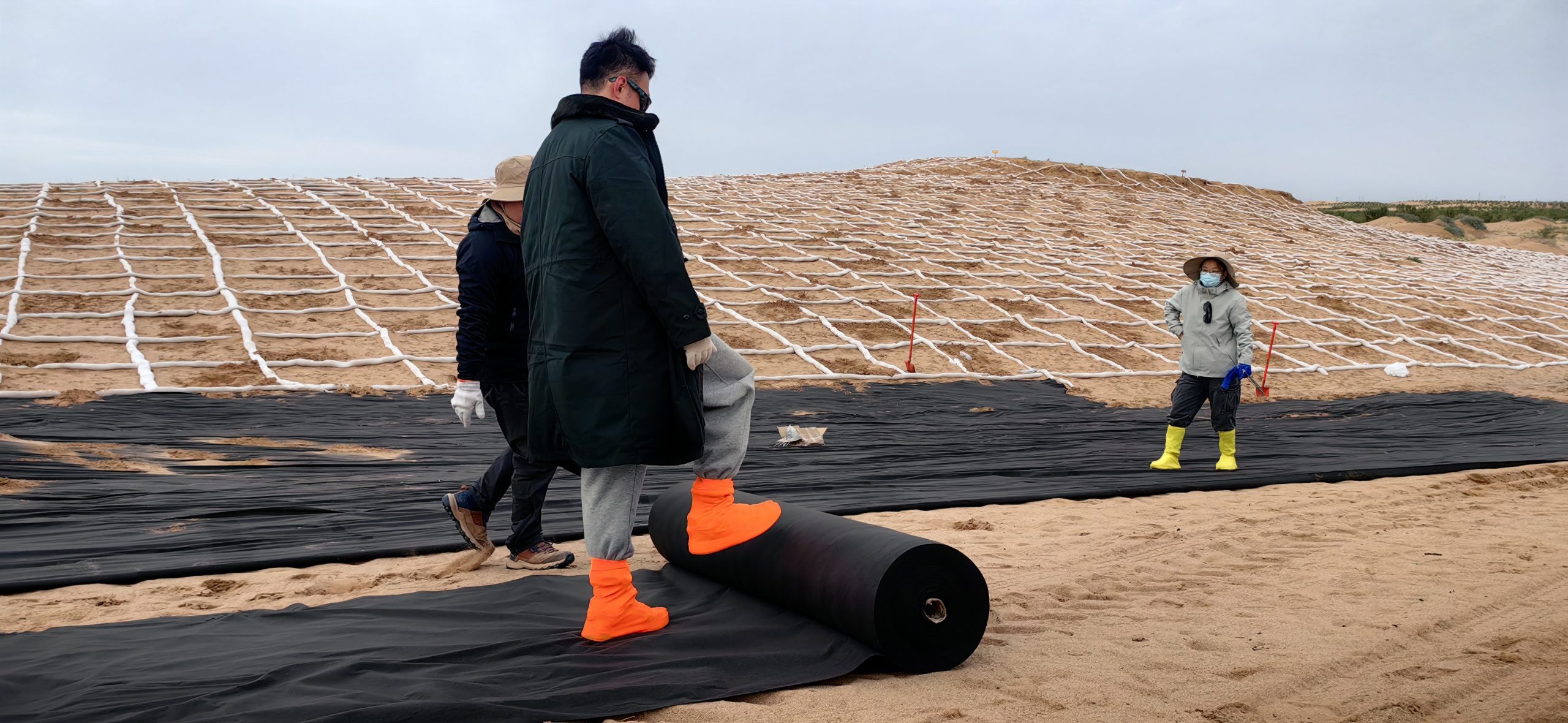 PLA Weed Mat and Sand Barrier Bags– Working Together to Combat Desertification